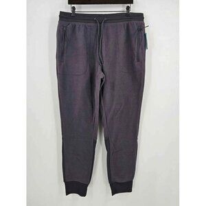 New MTA Sport Mens Sz L Gray Jogger Sweatpants Fast Dry Thermal Zip Pockets
